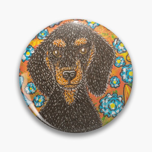 Item preview, DACHHUND IN FLOWERS designed and sold by Rebekah Gavra.
