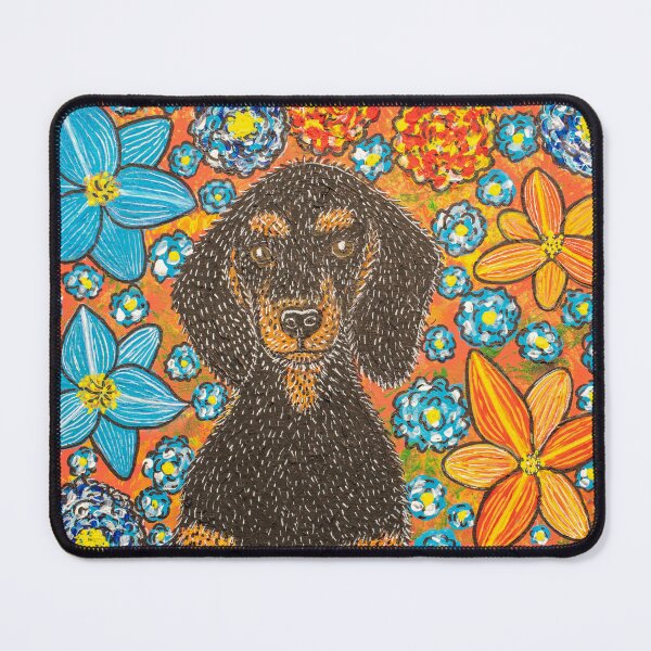 Item preview, DACHHUND IN FLOWERS designed and sold by Rebekah Gavra.