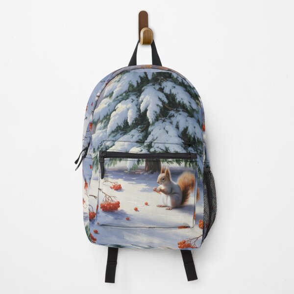 Item preview, A squirrel collects rowan berries,oil paint. designed and sold by elegantpaterns.