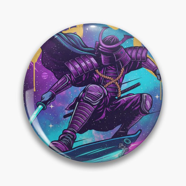 Item preview, Astro-Samurai Nebula Skaters Society - Galactic Skateboard Art designed and sold by AwesomeBeyondLimits.