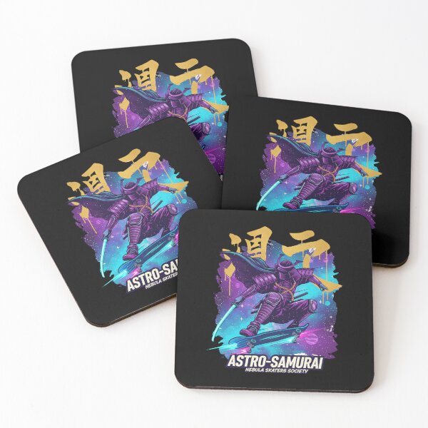 Item preview, Astro-Samurai Nebula Skaters Society - Galactic Skateboard Art designed and sold by AwesomeBeyondLimits.