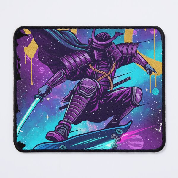 Item preview, Astro-Samurai Nebula Skaters Society - Galactic Skateboard Art designed and sold by AwesomeBeyondLimits.