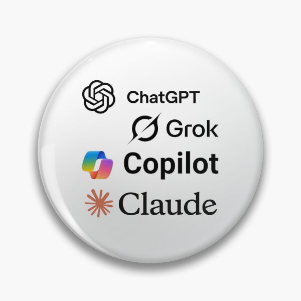Item preview, popular AI chatbots sticker pack, claude,copilot ,chatgpt, grock,nano banana designed and sold by SnapYourStyle.