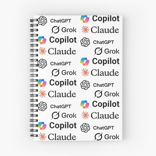 Artikelvorschau, popular AI chatbots sticker pack, claude,copilot ,chatgpt, grock,nano banana entworfen und verkauft von SnapYourStyle.
