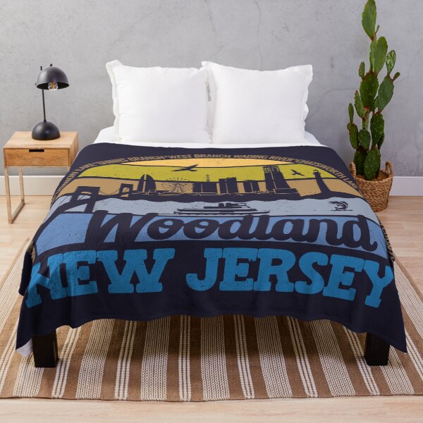 Artikelvorschau, Woodland New Jersey Sunset Retro Vintage Local Pride Logo entworfen und verkauft von CRHPOD20.
