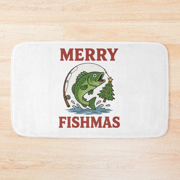 Item preview, Funny Christmas Fishing T-Shirt – “Merry Fishmas” – Holiday Fisherman Gift designed and sold by MeixGraphics.