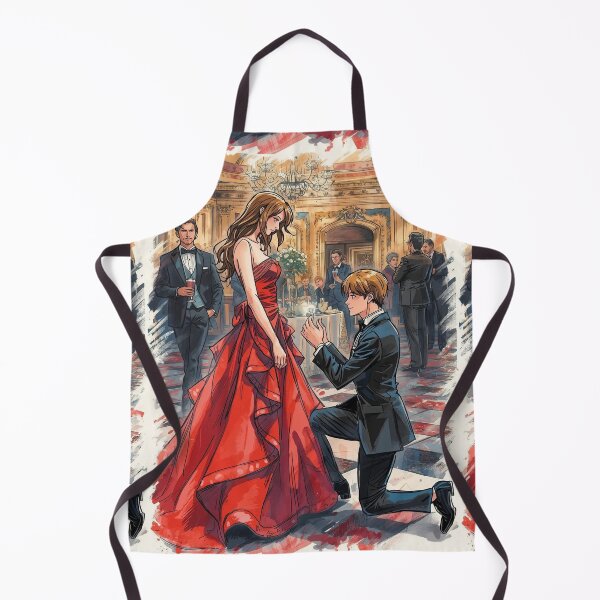 Item preview, Girl in Red and men in black is proposing her - Valentine Special - Couple Romantic moments designed and sold by RSDigitalPrintDesign.