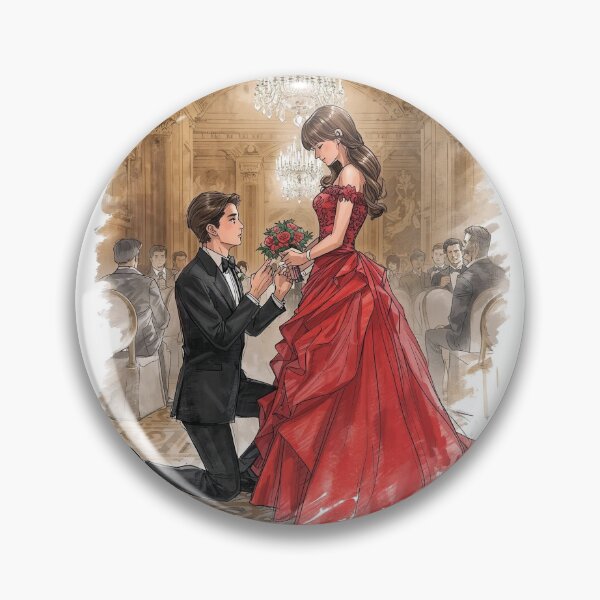 Item preview, Girl in Red and men in black is proposing her - Valentine Special - Couple Romantic moments designed and sold by RSDigitalPrintDesign.