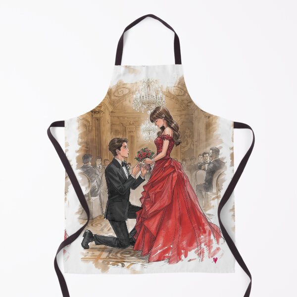 Item preview, Girl in Red and men in black is proposing her - Valentine Special - Couple Romantic moments designed and sold by RSDigitalPrintDesign.