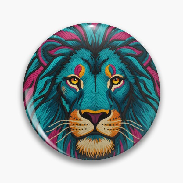 Item preview, EMBROIDERED PATCH OF A LION designed and sold by infinitearte.
