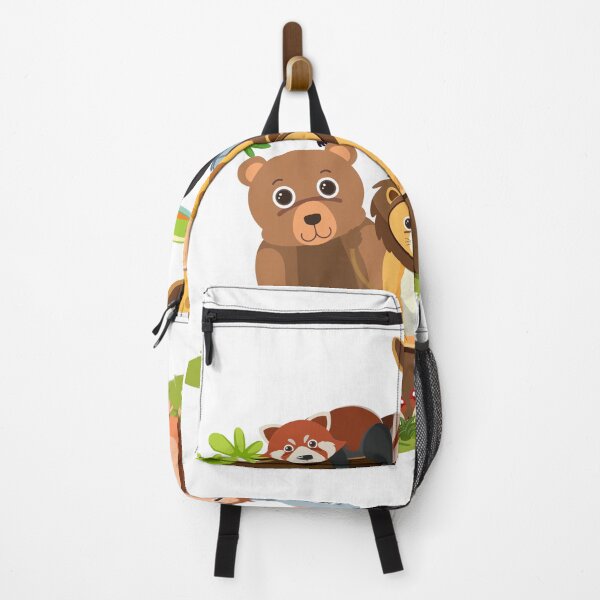 Item preview, Cute Cartoon Jungle Animal Group, Happy Cartoon Animals in the Grass, Friendly Zoo Animals Illustration Set designed and sold by GDbanners.