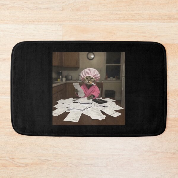 Item preview, Funny Monthly Expenses Cat in Robe designed and sold by Pawrizzma POD.