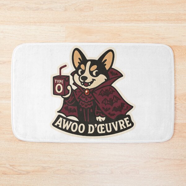 Item preview, Awoo d'Oeuvre! Corgi Vampire Drinking Type O Juice designed and sold by Cheerioza.