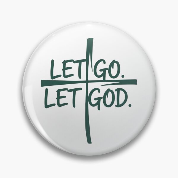 Item preview, Let Go Let God Cross Minimalist Christian Tee designed and sold by FitnWear.