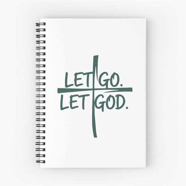Item preview, Let Go Let God Cross Minimalist Christian Tee designed and sold by FitnWear.