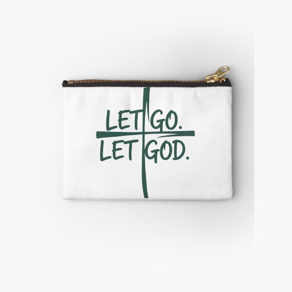 Item preview, Let Go Let God Cross Minimalist Christian Tee designed and sold by FitnWear.