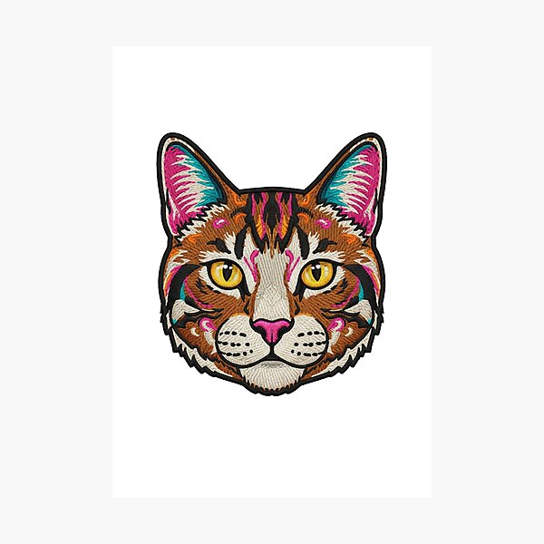 Item preview, EMBROIDERED PATCH OF A CAT designed and sold by infinitearte.
