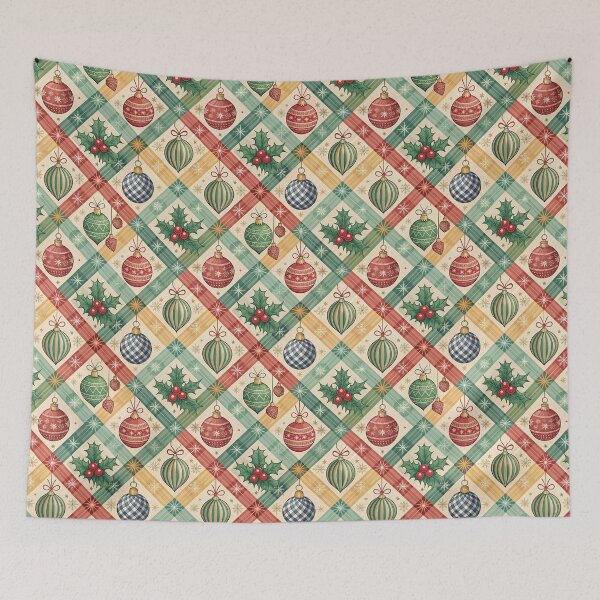 Item preview, Beautiful and sparkly checkered pattern for Christmas designed and sold by Merrylands Artshop.