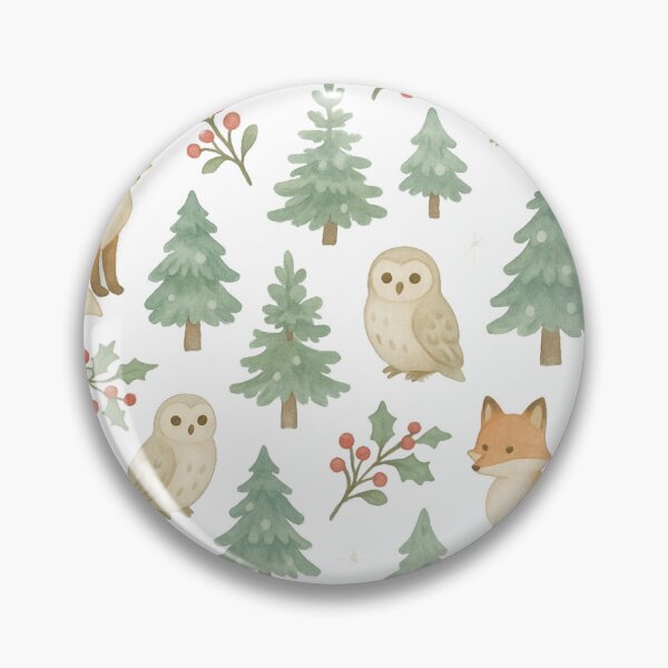 Item preview, Winter Forest Animals Pattern designed and sold by NitkiStudio.