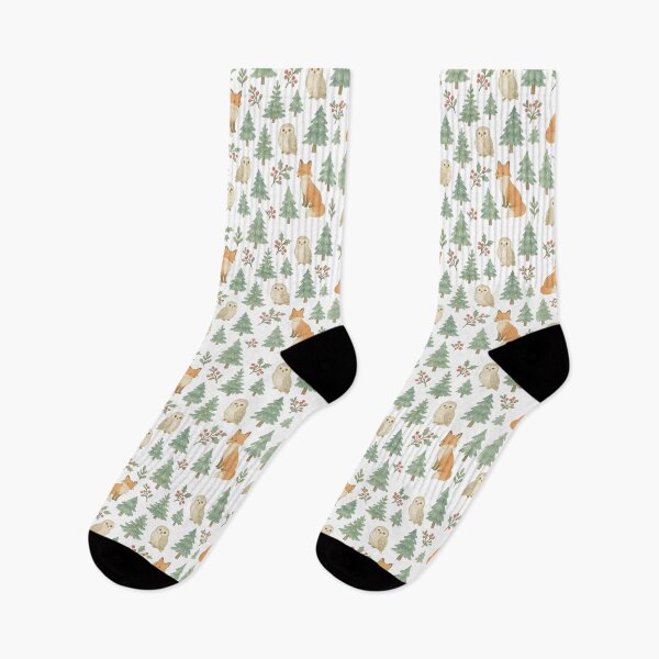 Item preview, Winter Forest Animals Pattern designed and sold by NitkiStudio.
