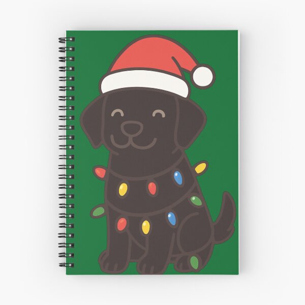 Item preview, Labrador wearing a Christmas hat and string of lights designed and sold by TheMysticCats.
