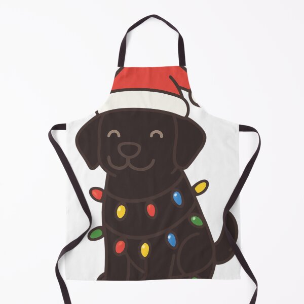 Item preview, Labrador wearing a Christmas hat and string of lights designed and sold by TheMysticCats.
