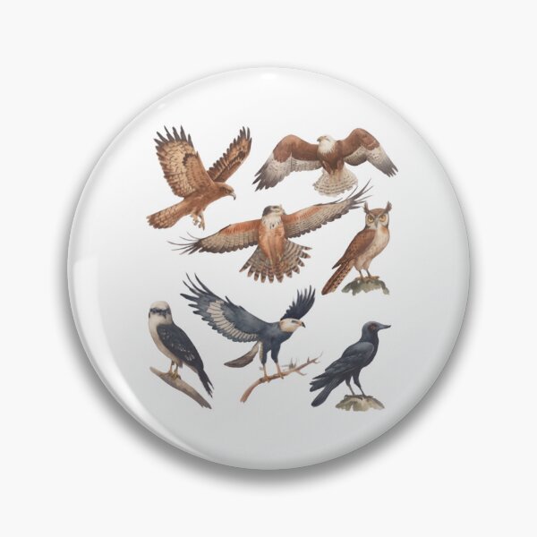 Item preview, Retro Birds Of Prey Field designed and sold by SnorkleSupply.