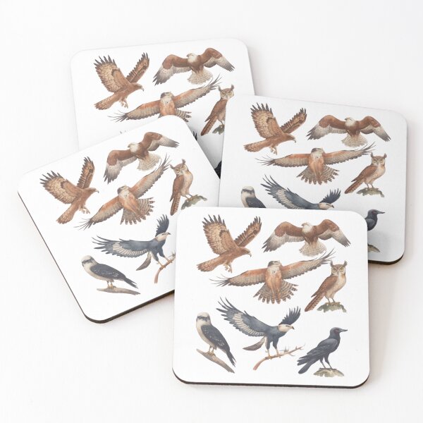 Item preview, Retro Birds Of Prey Field designed and sold by SnorkleSupply.