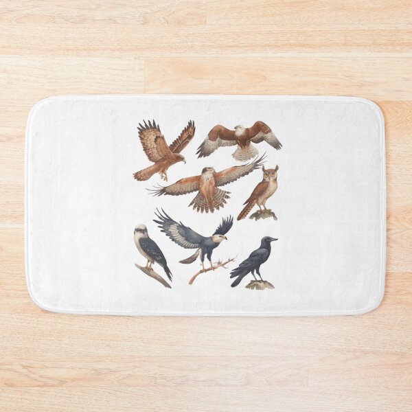 Item preview, Retro Birds Of Prey Field designed and sold by SnorkleSupply.