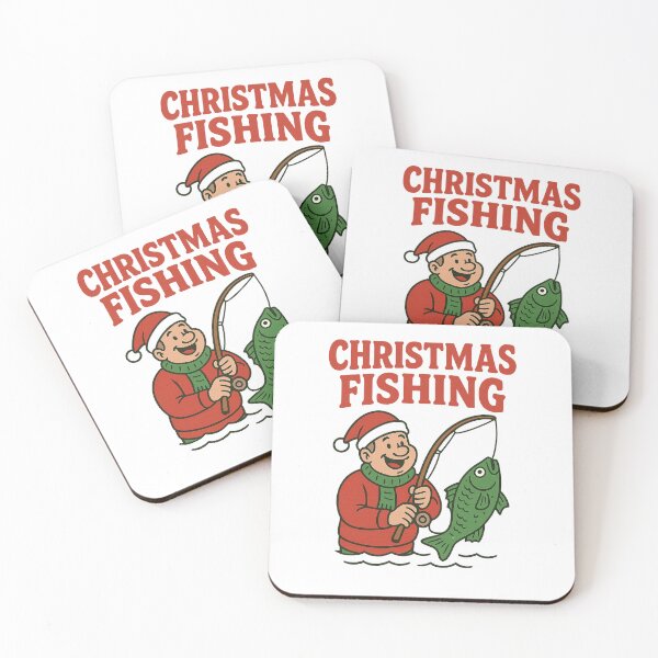 Item preview, Funny Christmas Fishing Joke – Holiday Humor T-Shirt Design designed and sold by MeixGraphics.