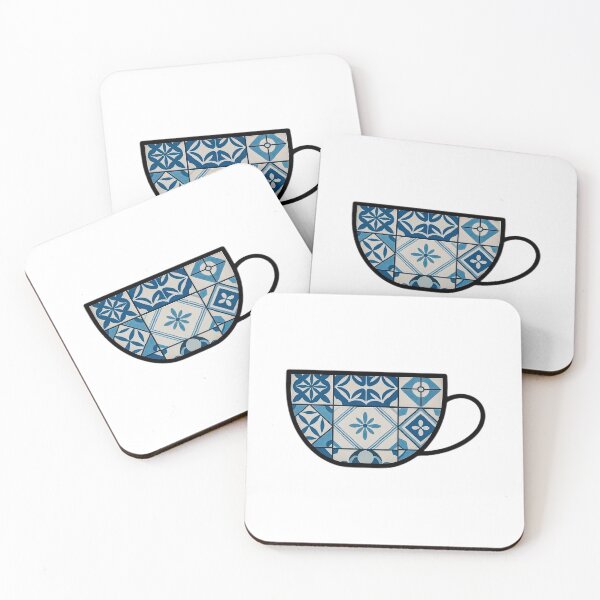 Item preview, Azulejo Coffee Cup – Portuguese Tile Design designed and sold by vivaportugalstore.
