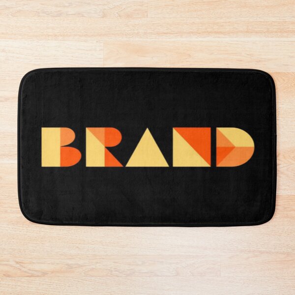 Item preview, Geometric BRAND Typography – Bold Abstract Lettering in Warm Tones on Black Background designed and sold by Bright Nest Studio.