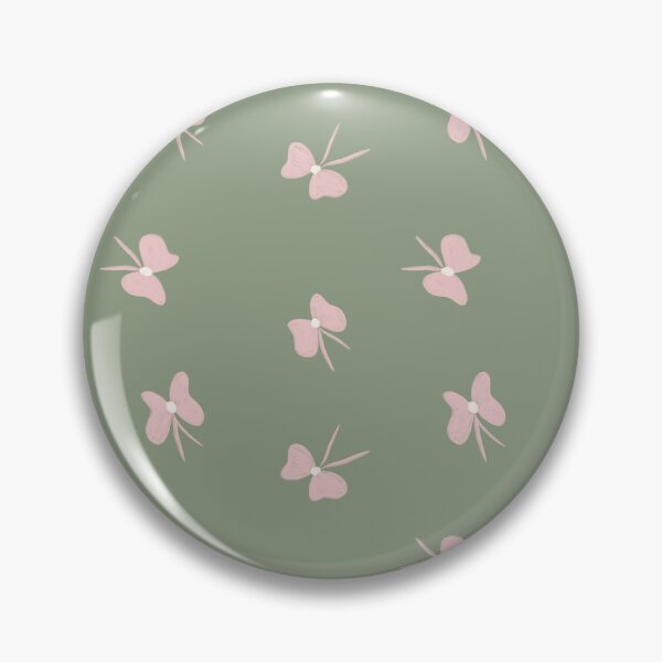 Artikelvorschau, Rosa Kreideschleife auf Salbeigrün | Niedliches minimalistisches Design entworfen und verkauft von kpapiez.