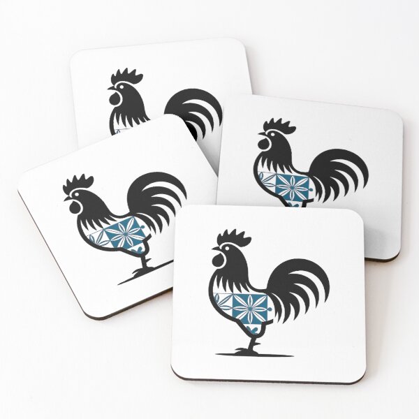 Item preview, Portuguese Rooster with Blue Azulejo Art designed and sold by vivaportugalstore.