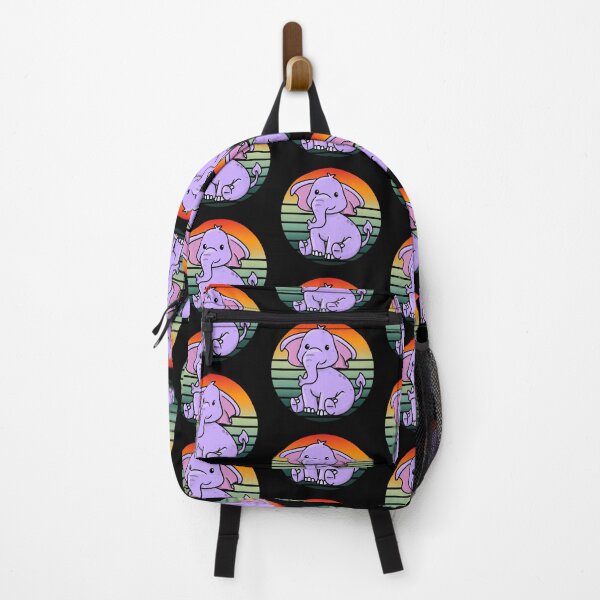 Item preview, Purple Baby Elephant Retro Sunset designed and sold by OugelShop.