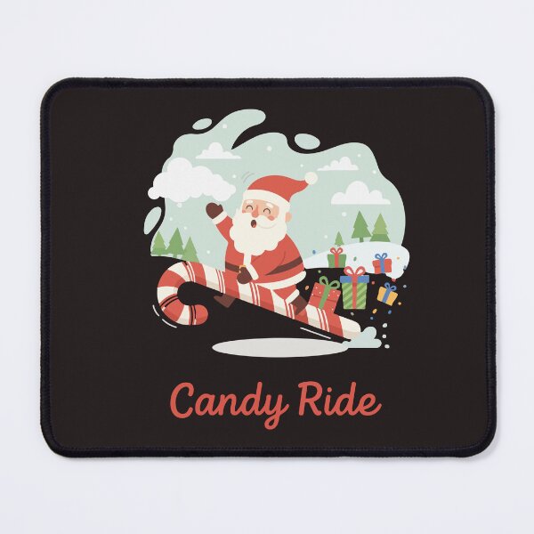 Item preview, Santa Riding Giant Candy Cane – Cute Whimsical “Candy Ride” Christmas designed and sold by stylishdzign.