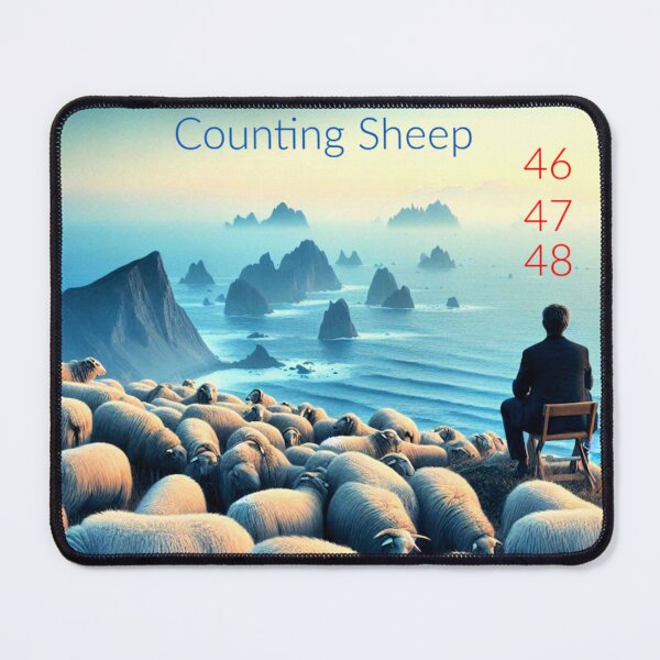 Item preview, Counting Sheep | Insomnia Art on a Misty Coastal Cliff designed and sold by daweave77.