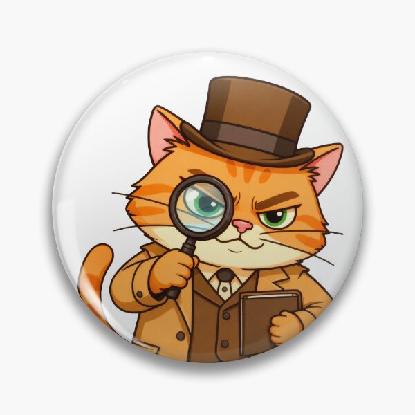 Item preview, Master Cat Investigates – Magnifying Glass & Notebook Ready! designed and sold by SmartDesigner-.