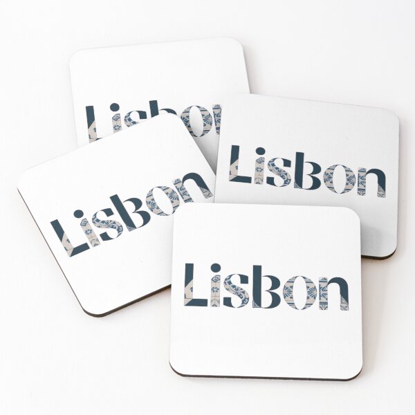 Item preview, Lisbon Azulejo Typography Art designed and sold by vivaportugalstore.