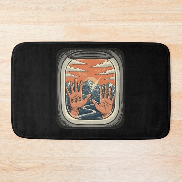 Item preview, SOS from the Sky | Plane Window Distress Art | Call for Help Illustration designed and sold by Ditstyle.
