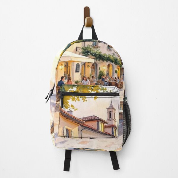 Item preview, A Provençal village square at dusk designed and sold by jefboutique6150.