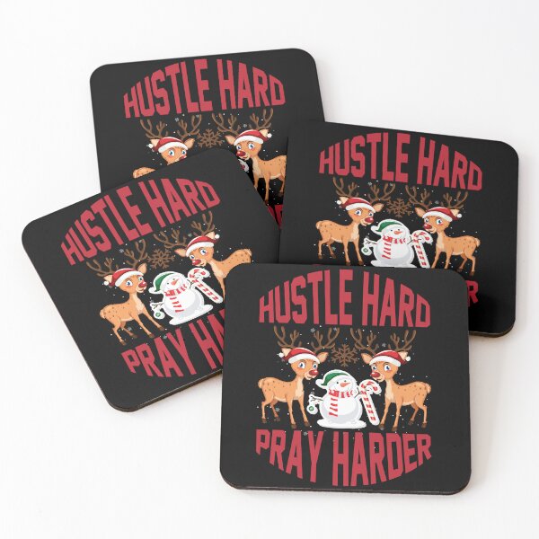 Item preview, Hustle Hard Pray Harder Christmas Design designed and sold by VineVibe16Studio.