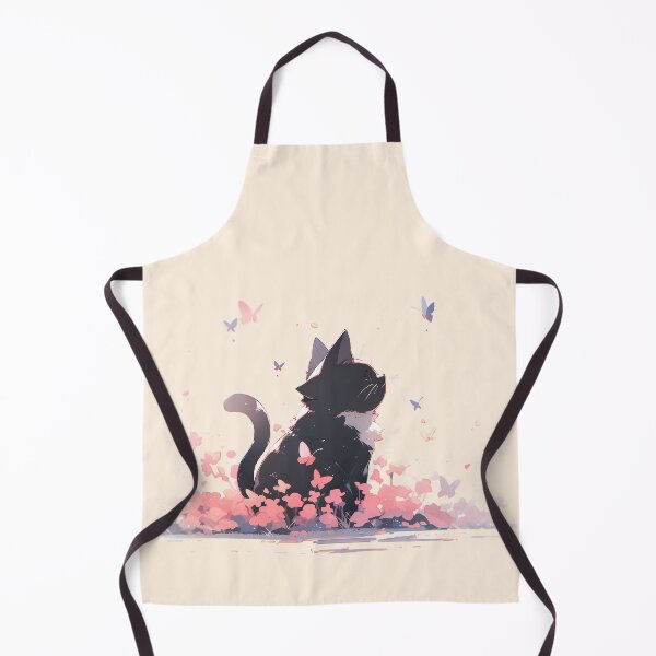 Item preview, Black cat chasing butterflies designed and sold by WoollenLlama.