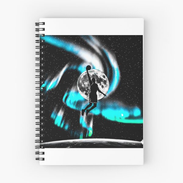Item preview,  Cosmic Basketball Player Jumping to Moon - Generated by AI, edited by me, Parallel Universe Sports Art - Cyan Space Athlete designed and sold by joshcooke-art.