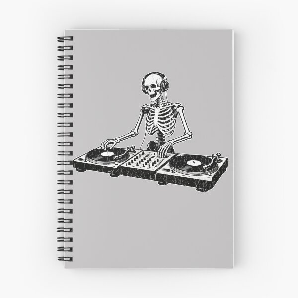Item preview, Skeleton Turntable Deejay (vintage distressed look) designed and sold by ROBOTFACE T-Shirts.