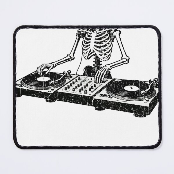 Item preview, Skeleton Turntable Deejay (vintage distressed look) designed and sold by ROBOTFACE T-Shirts.