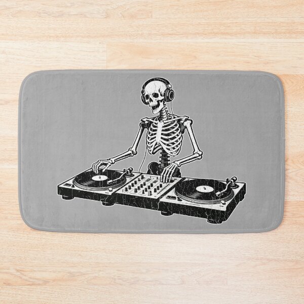Item preview, Skeleton Turntable Deejay (vintage distressed look) designed and sold by ROBOTFACE T-Shirts.