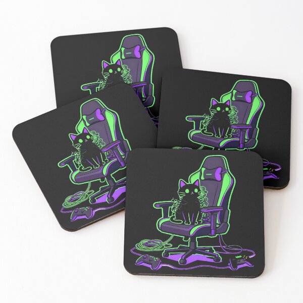 Item preview, Chaotic Gamer Cat Neon Chair designed and sold by Style Legion.
