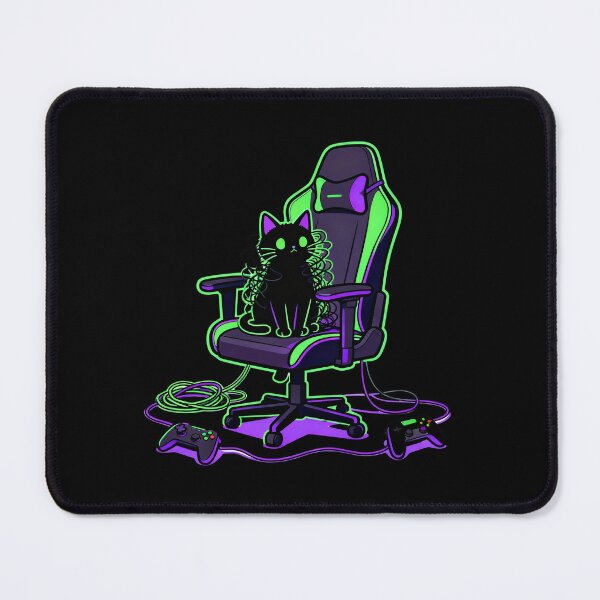 Item preview, Chaotic Gamer Cat Neon Chair designed and sold by Style Legion.