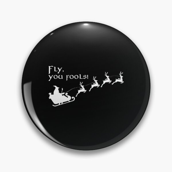 Item preview, Fly You Fools Santa Sleigh Funny Bold Winter Scene designed and sold by clarabersetart.